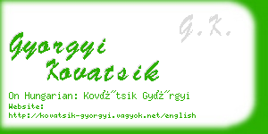 gyorgyi kovatsik business card